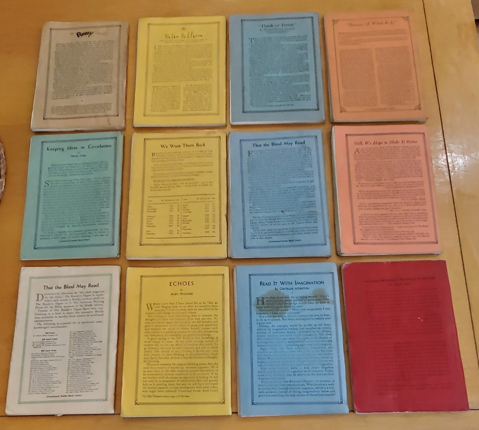 Lot of 12 – 1933 Reader’s Digests 12 Months, Entire Year FREE Shipping