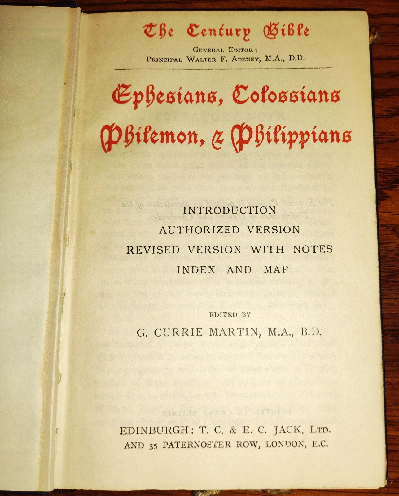 The Century Bible Romans and Ephesians pub. Great Britain 1902