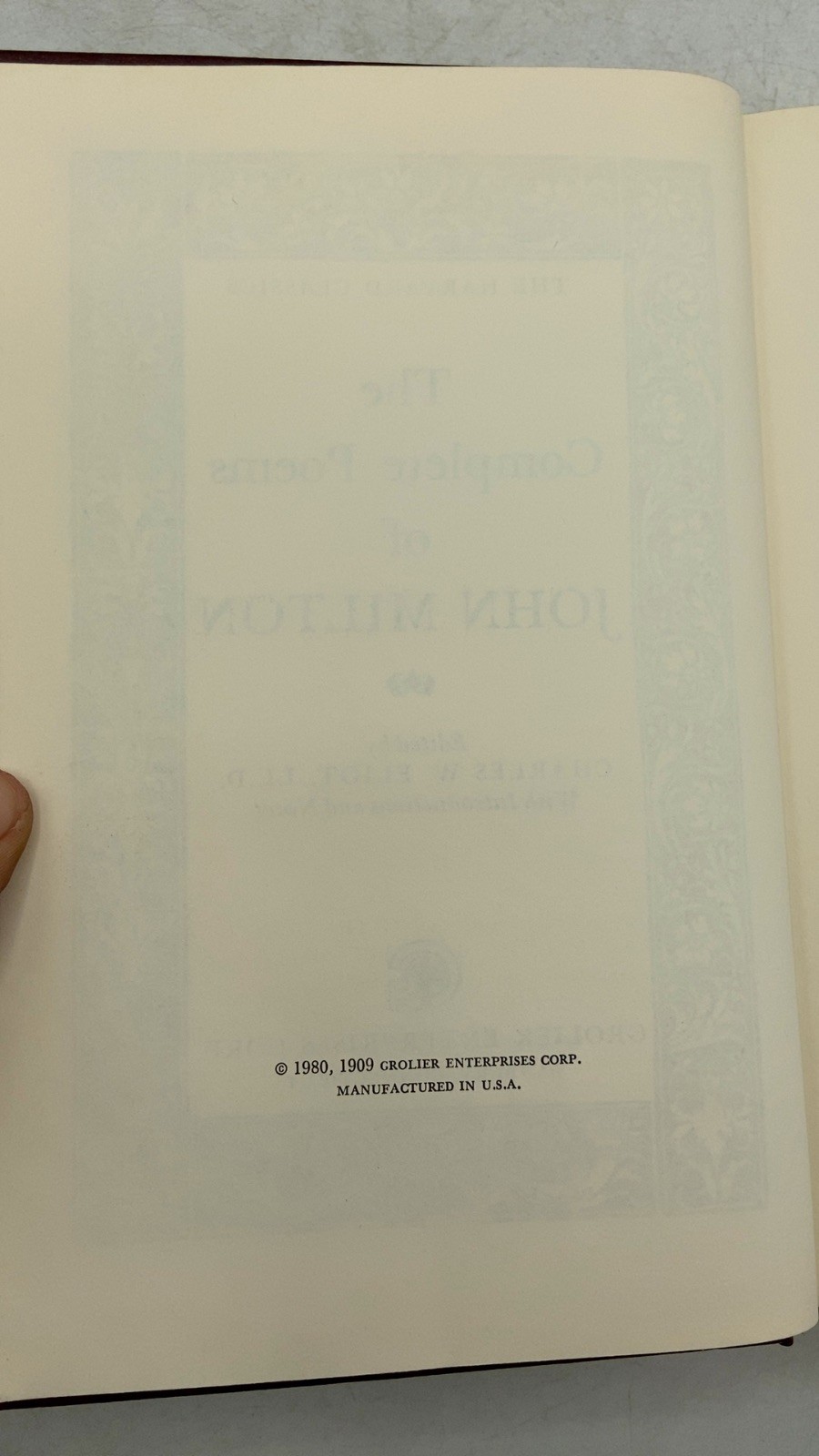 The Complete Poems of John Milton John Milton Hardcover 1980
