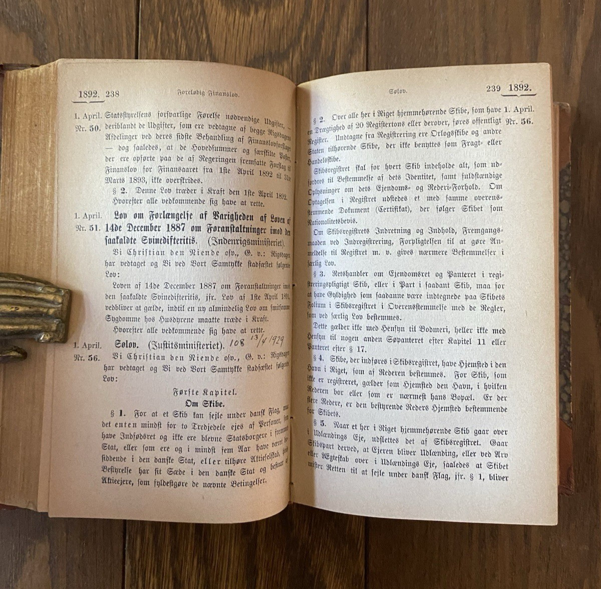 Danish Law Books Samling af Love og Anordninger 1834-1848, 1891-1893 Antique