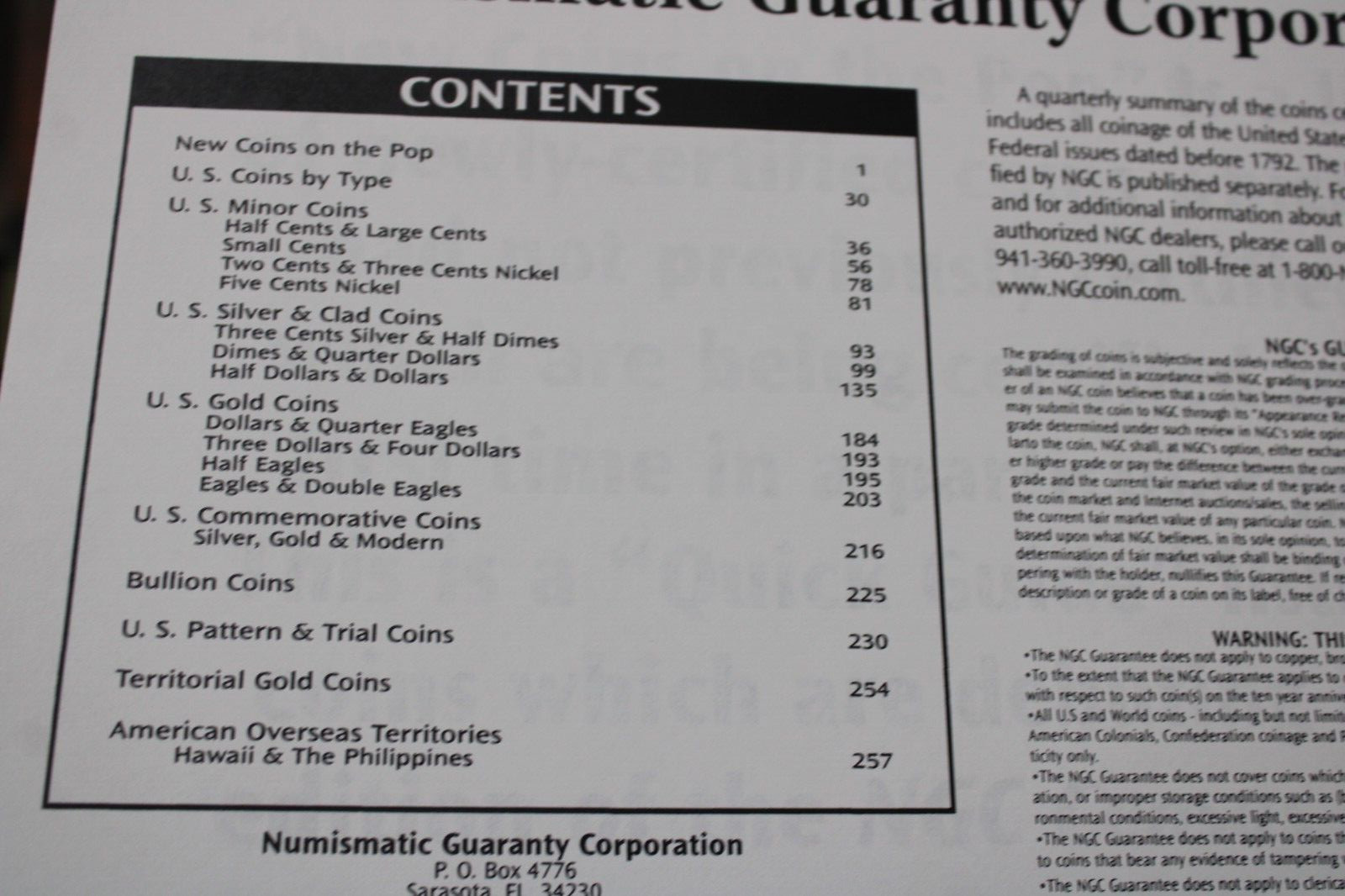 2004 NGC United States COINS GRADING CENSUS REPORT