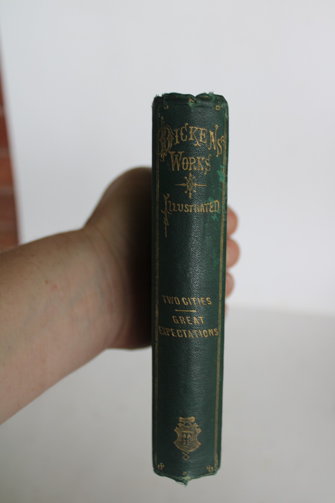 Antique (10) 1860’s Dickens Works Charles Dickens Small Illustrated Book Set
