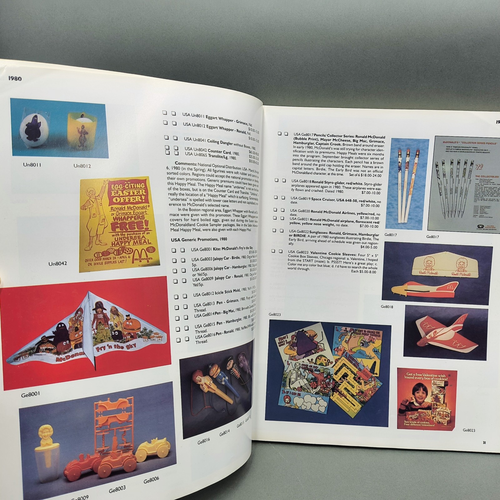 McDonalds Happy Meal Toys From the Eighties 80s Collector Book with Price Guide