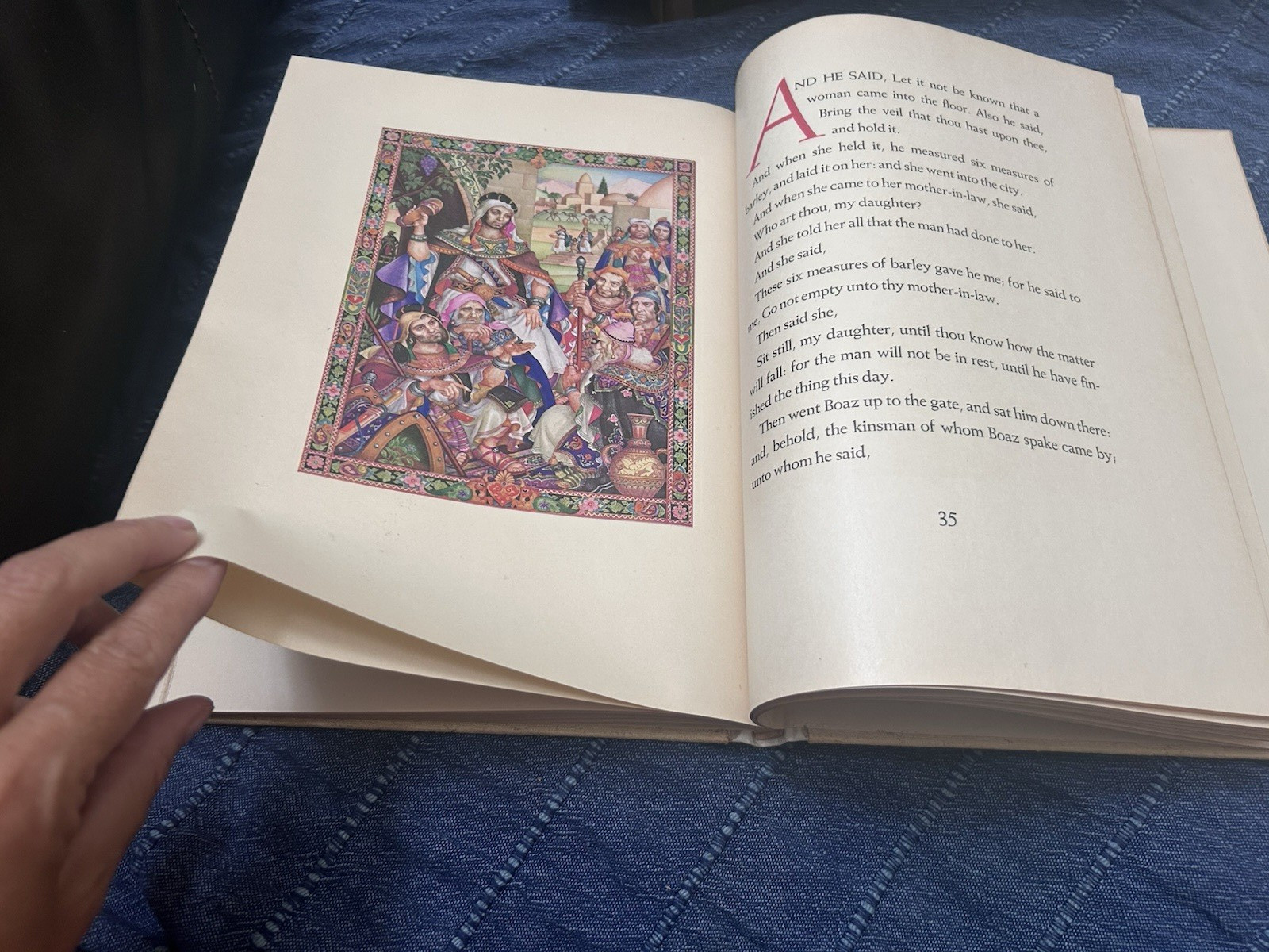 The Book of Ruth, pictures by Arthur Szyk, vintage hardcover, 1947, Good copy
