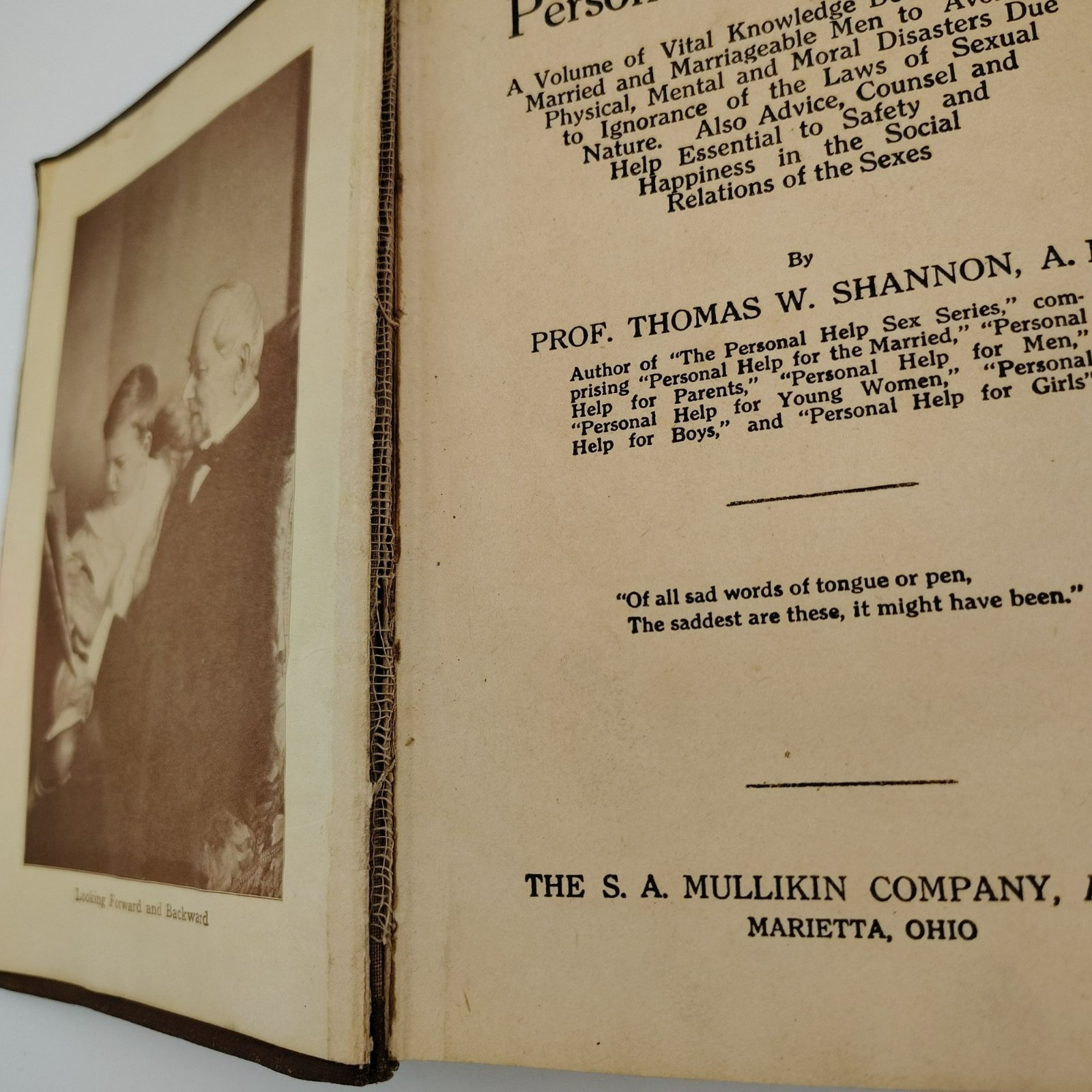 1918 Personal Help for Men Antique Self Help Book Thomas Shannon Vintage Advice