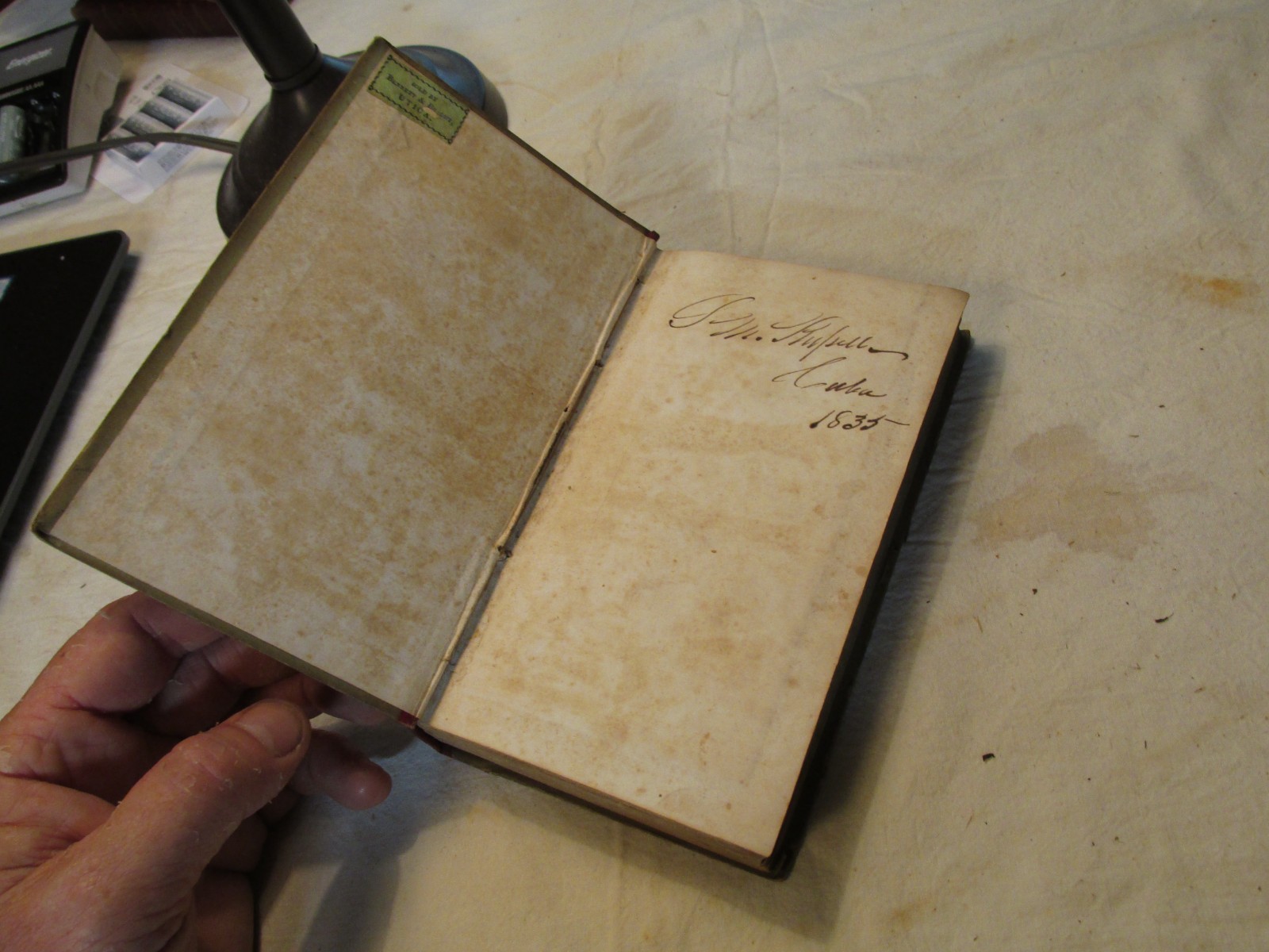1835 Williams’s New York Annual Register with map, ALMANAC, ED. WILLIAMS