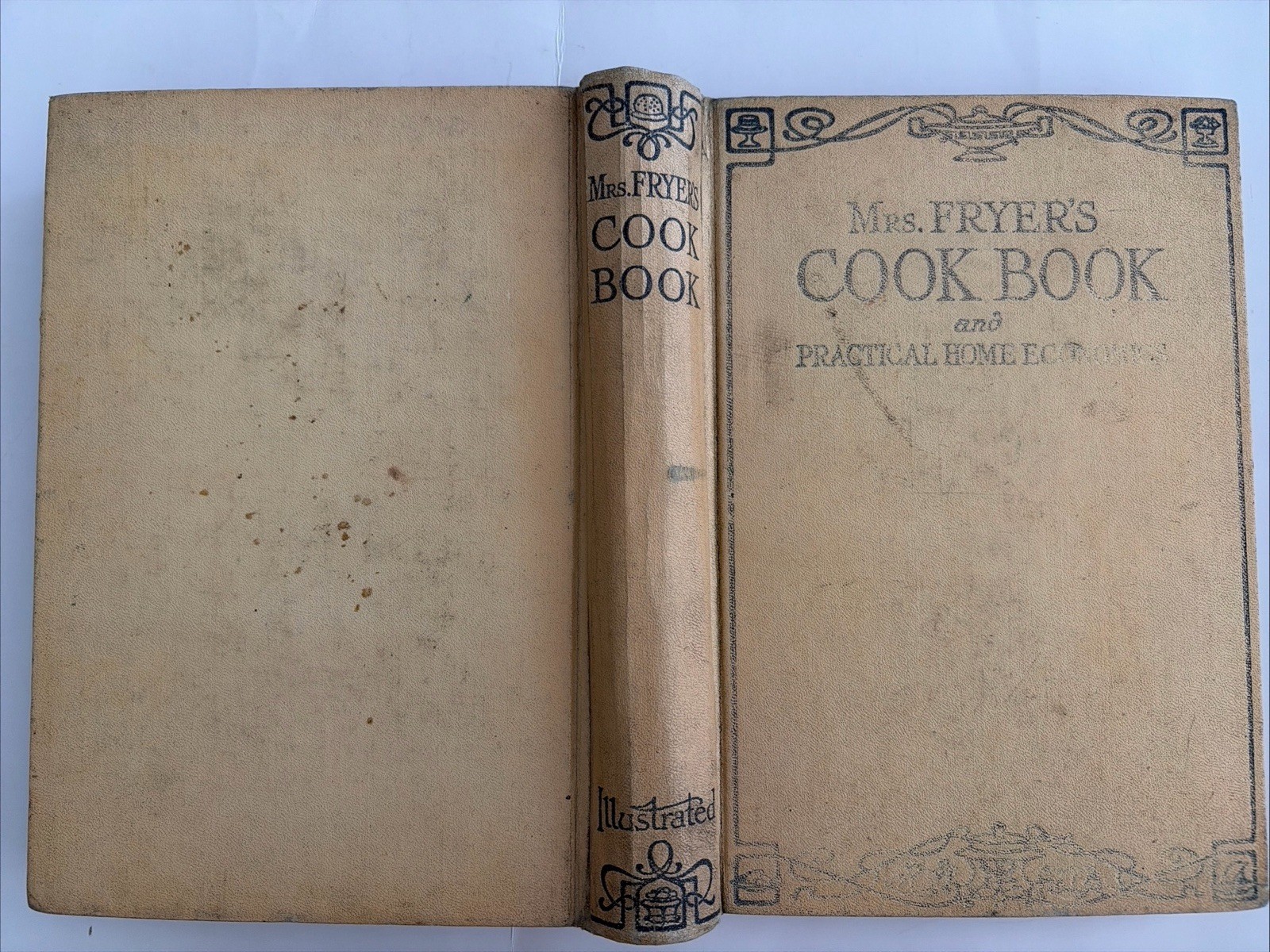 Vtg Mrs.Fryer’s Cook Book Practical Home Economics H/C Antique HC Illus 1926