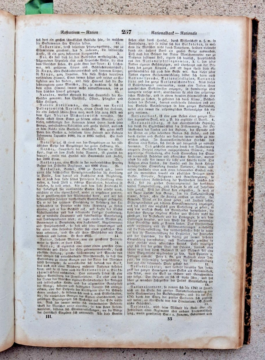 1843 O L B Wolff Neues Elegantestes Conversations Lexicon German Deutsch Leipzig