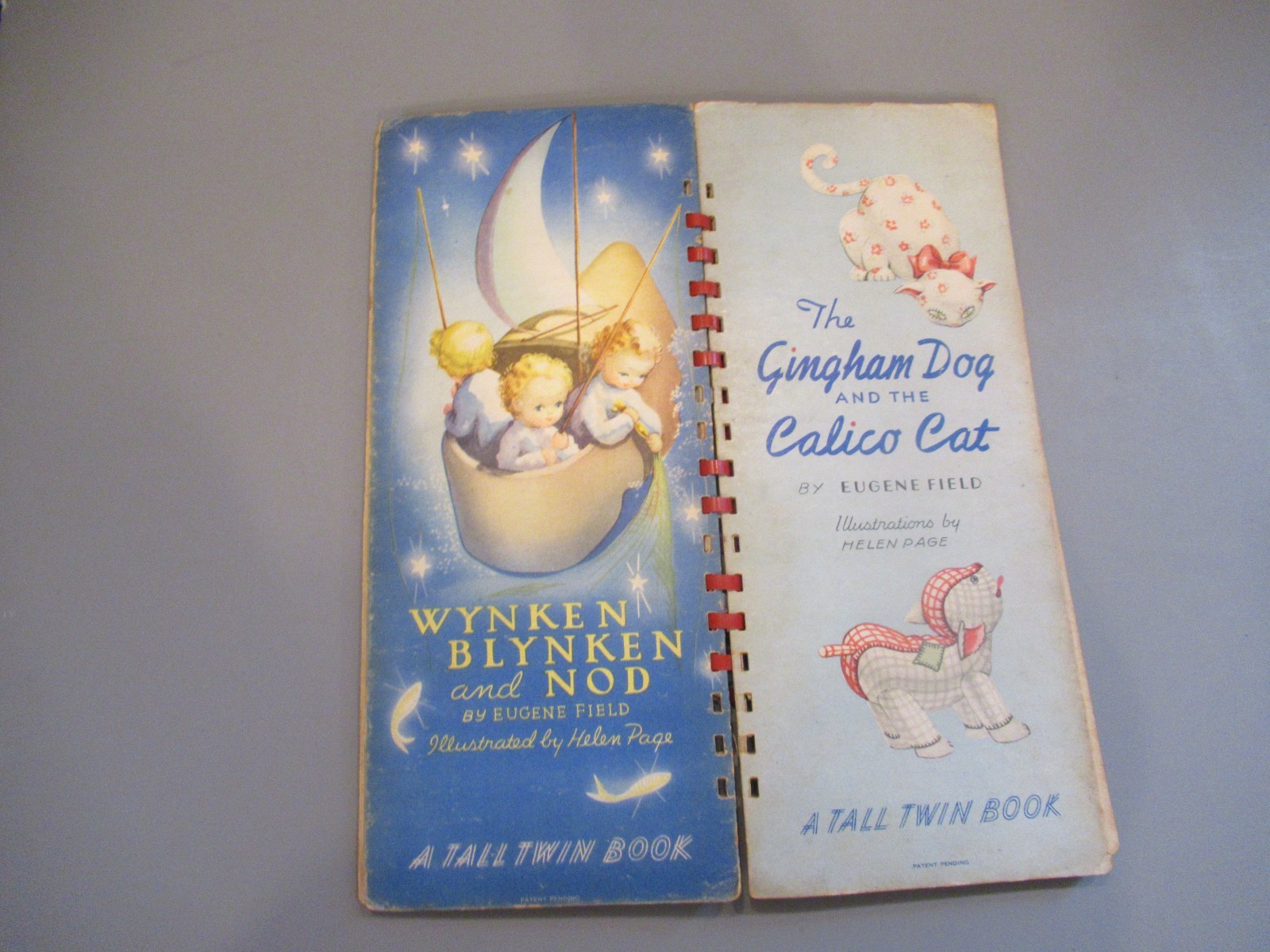 Wynken Blynken Nod Dinky Bird Calico Cat Eugene Field Twin Tall Board Book