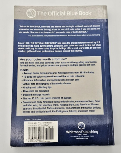 Official Blue Book: Handbook of United States Coins 82nd Edition 2025- Paperback