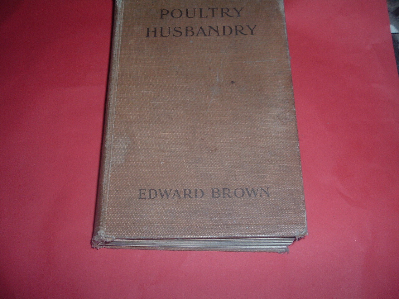 POULTRY HUSBANDRY EDWARD BROWN, 416 PAGES HARDBACK, 1915 INCL PHOT