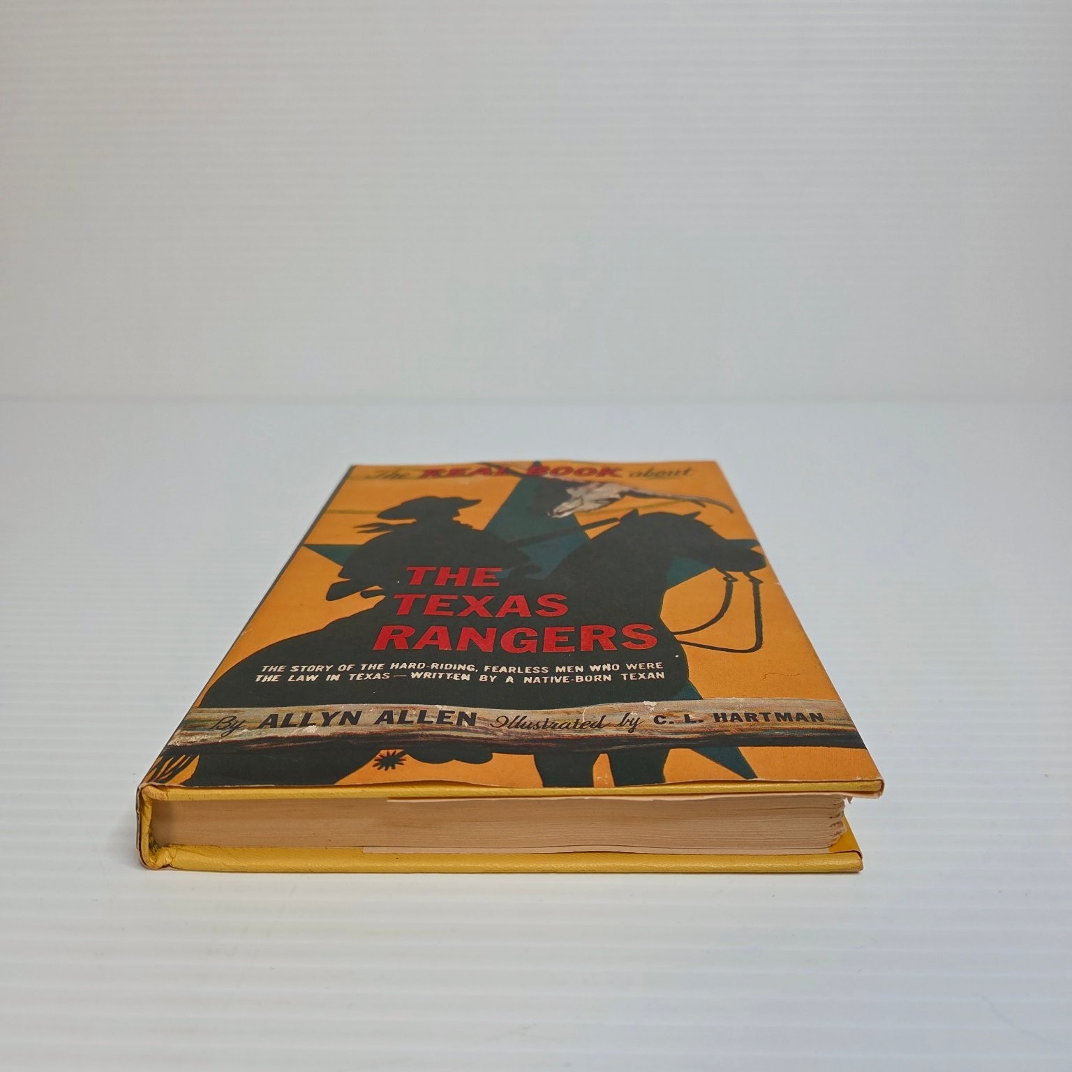 The REAL BOOK about THE TEXAS RANGERS Allyn Allen 1952 Illustrated Book Club DJ