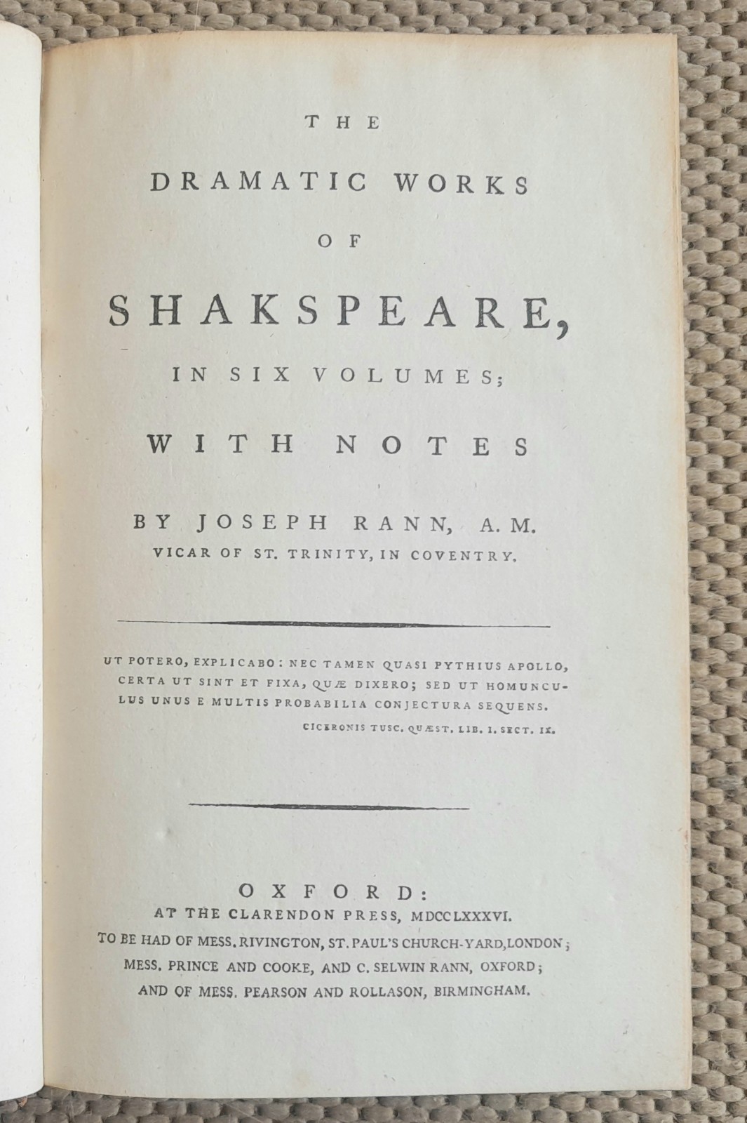 1700s THE WORKS OF WILLIAM SHAKESPEARE, FINE BINDINGS, GOOD CONDITION