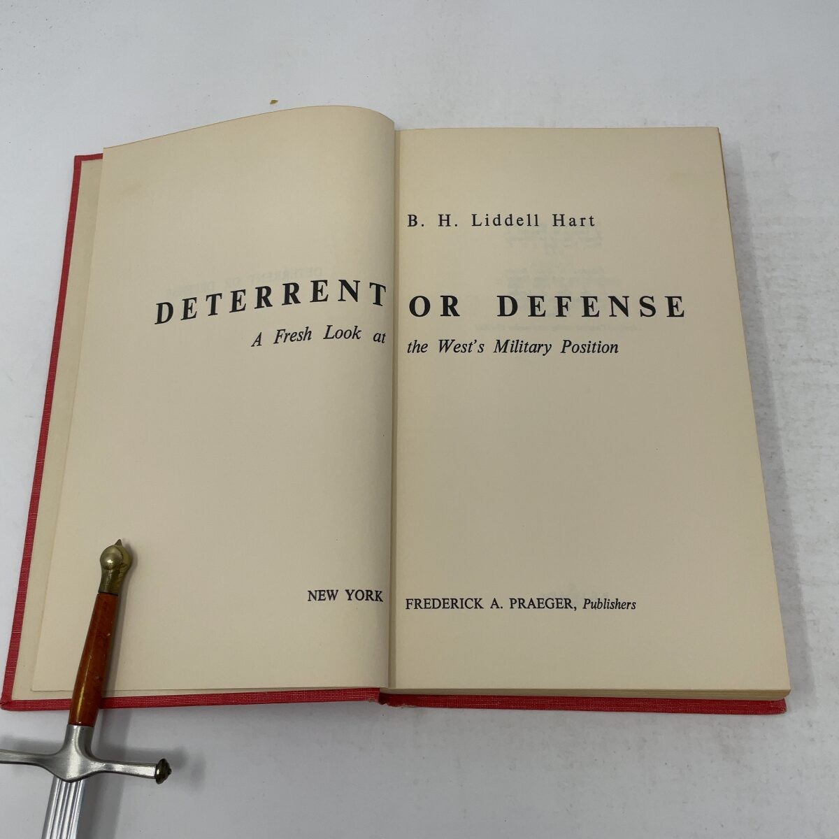 Deterrent or Defense by B.H. Liddell Hart HC First Edition Very Good 1960