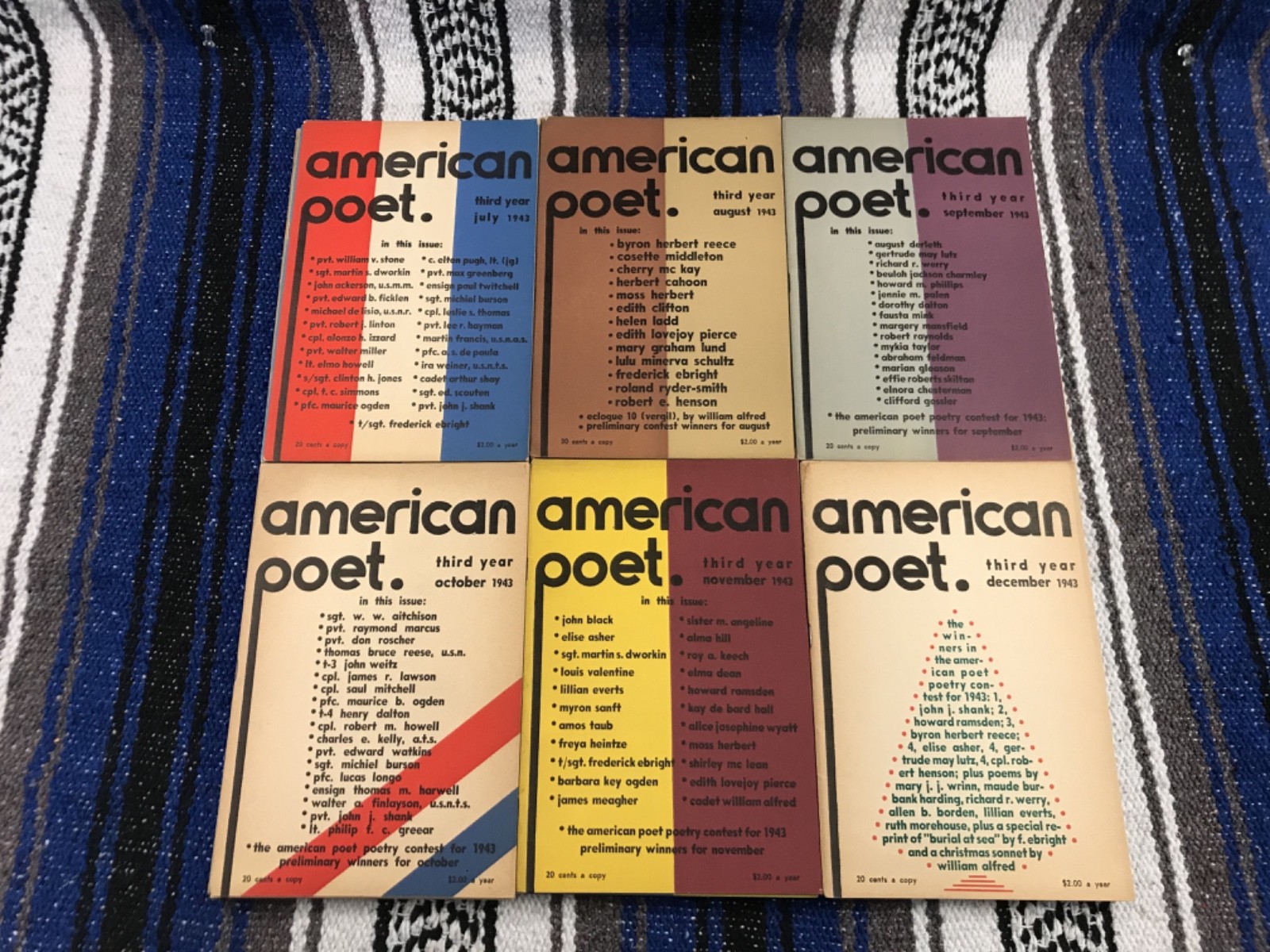 The American Poet – Full Run, magazine, 36 issues, 1941-1943, Sarton, Maurois
