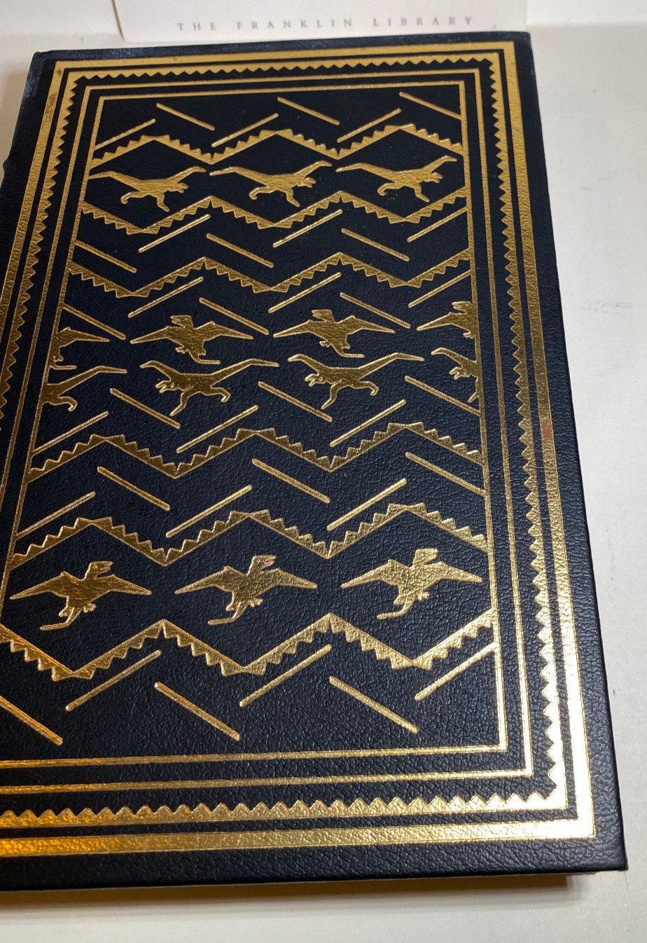Michael Crichton Jurassic Park Signed First Edition Franklin Library Hardcover