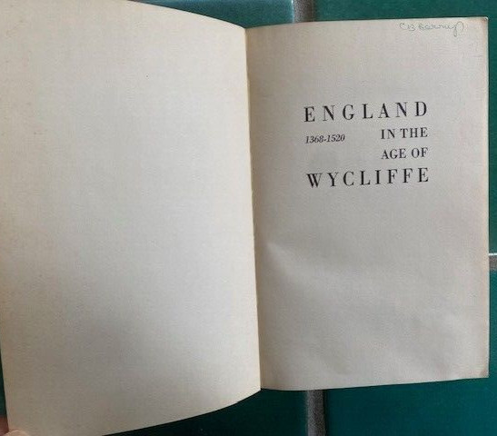England In The Age Of Wycliffe 1368-1520 by G.M Trevelyan 1963 Harper PB