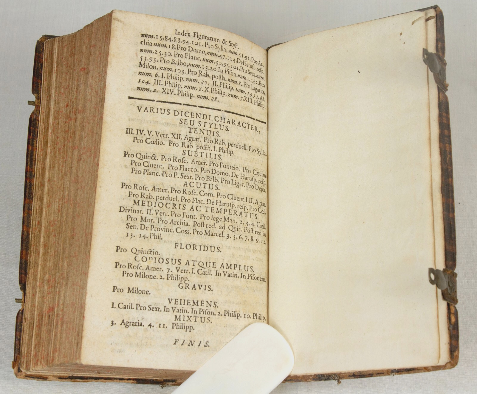 MONASTIC binding 1738 – art of oration and rhetoric – CICERO – Ampleforth Abbey