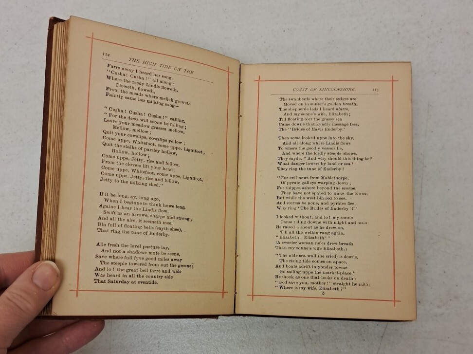 Beautiful Antique Book Gold Pages, 1863. Poetical Works Of Jean Ingelow #2.5.12l