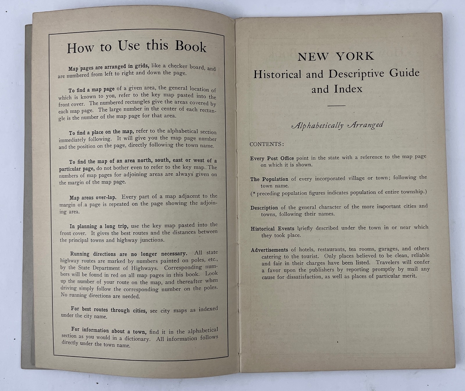 1925 Official National Survey Maps New York State Before Interstate Highways
