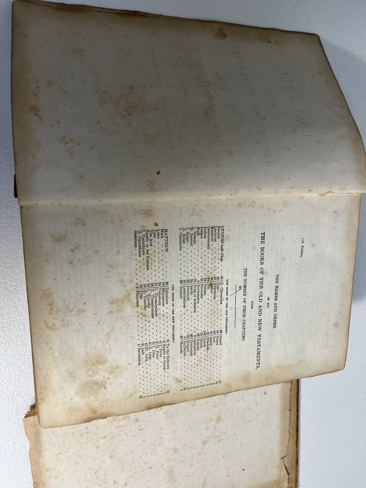 1849 Holy Bible KJV American Bible Society Leather Wilson Family Record