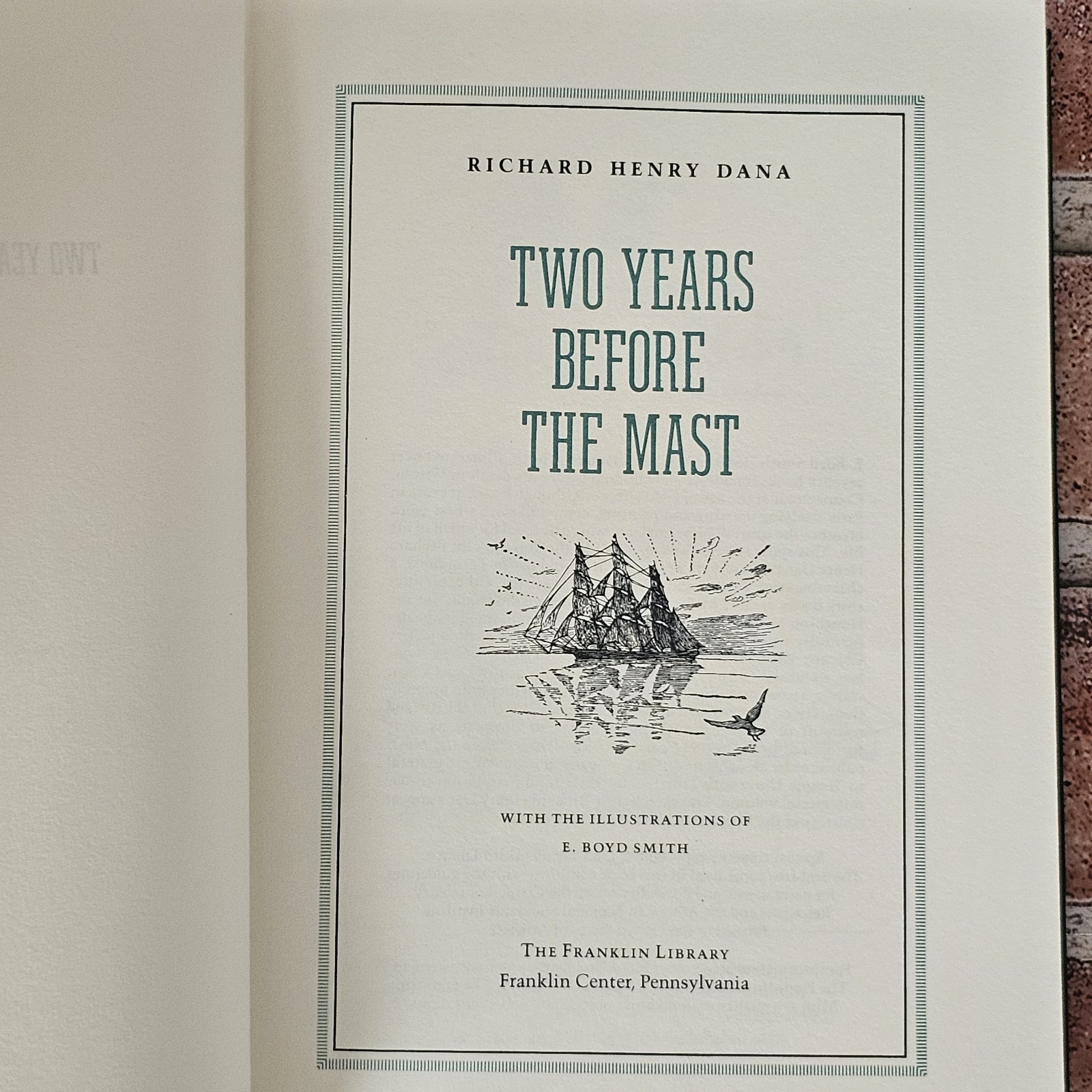 Two Years Before The Mast Richard Henry Dana Franklin Library 1983