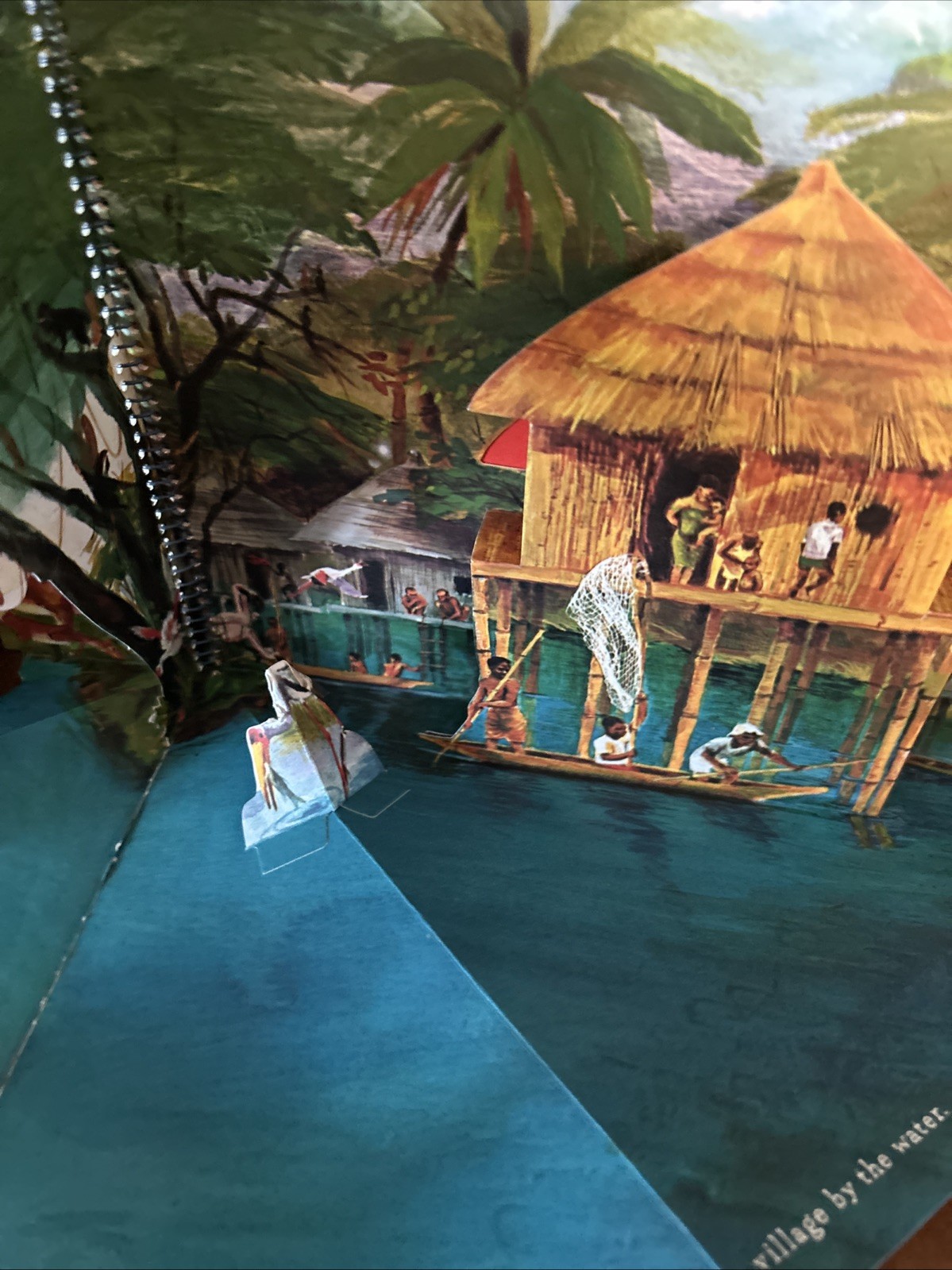 Hallmark SAFARI IN AFRICA 1967 pop-up book with record Listen and Play