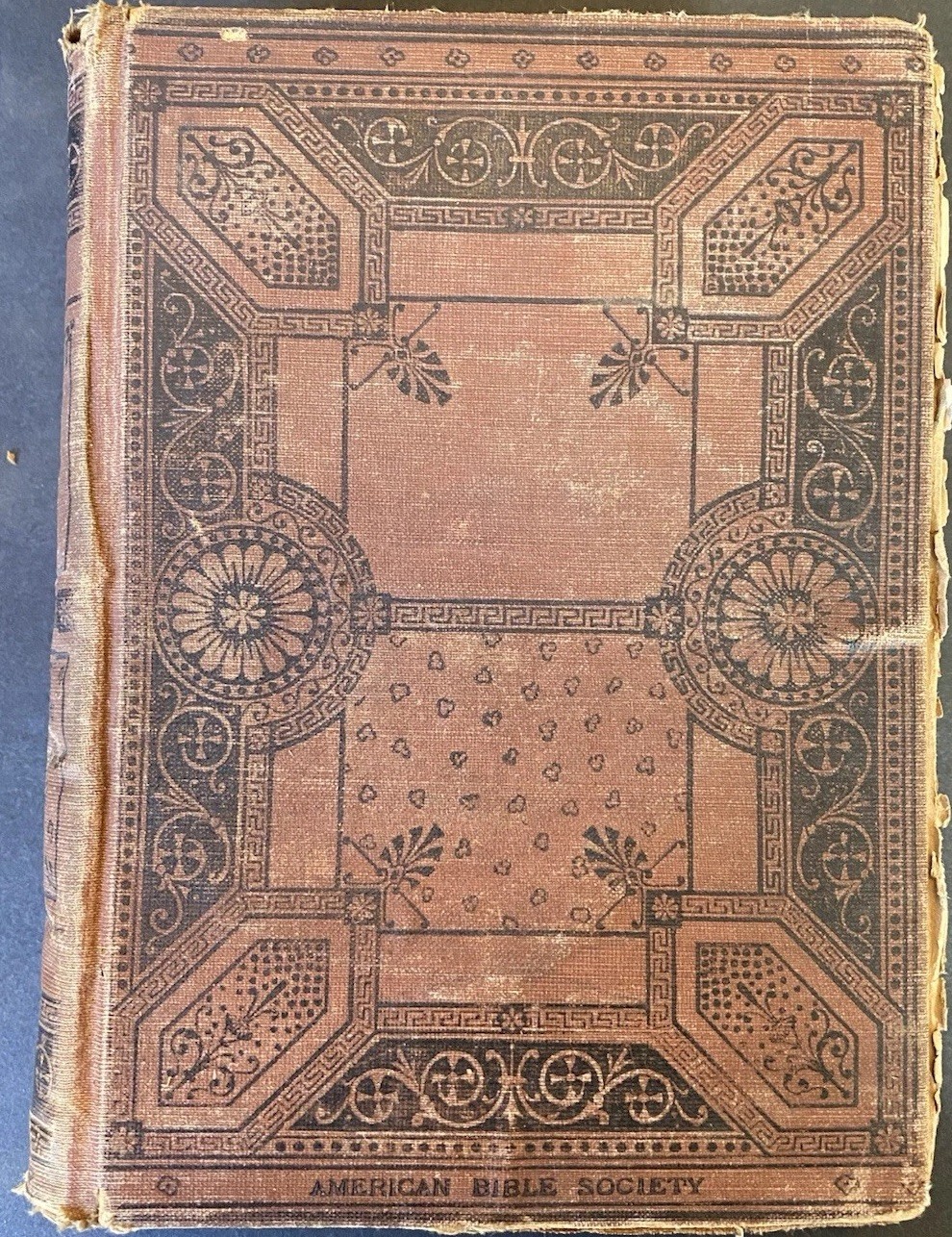 1890 Holy Bible American Bible Society Minion Ref 12mo Antique ABS