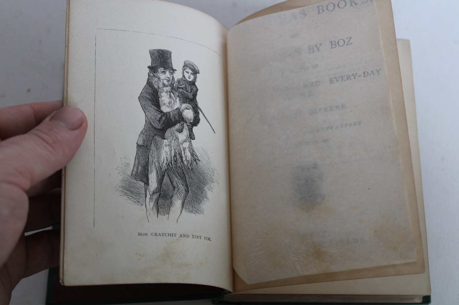 Antique (10) 1860’s Dickens Works Charles Dickens Small Illustrated Book Set