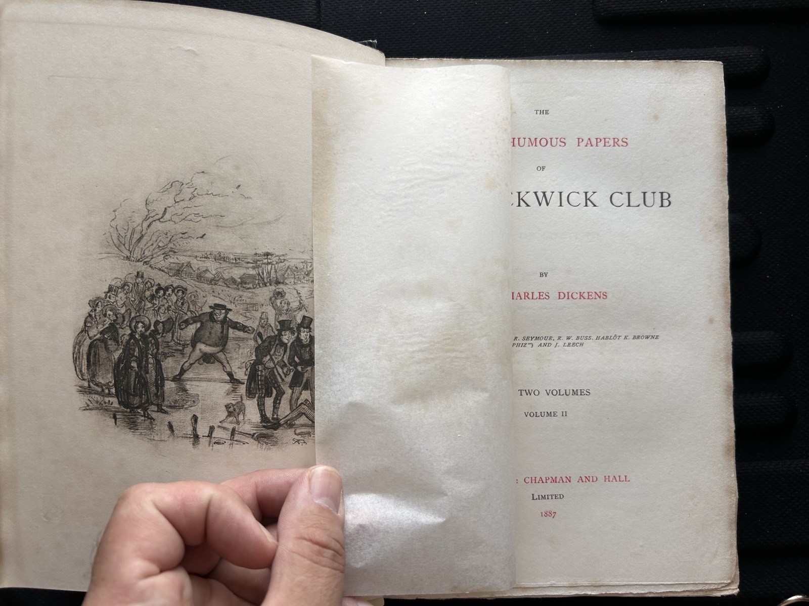 Charles Dickens PICKWICK PAPERS Victoria Edition 1887 2 Vol Set Illustrated