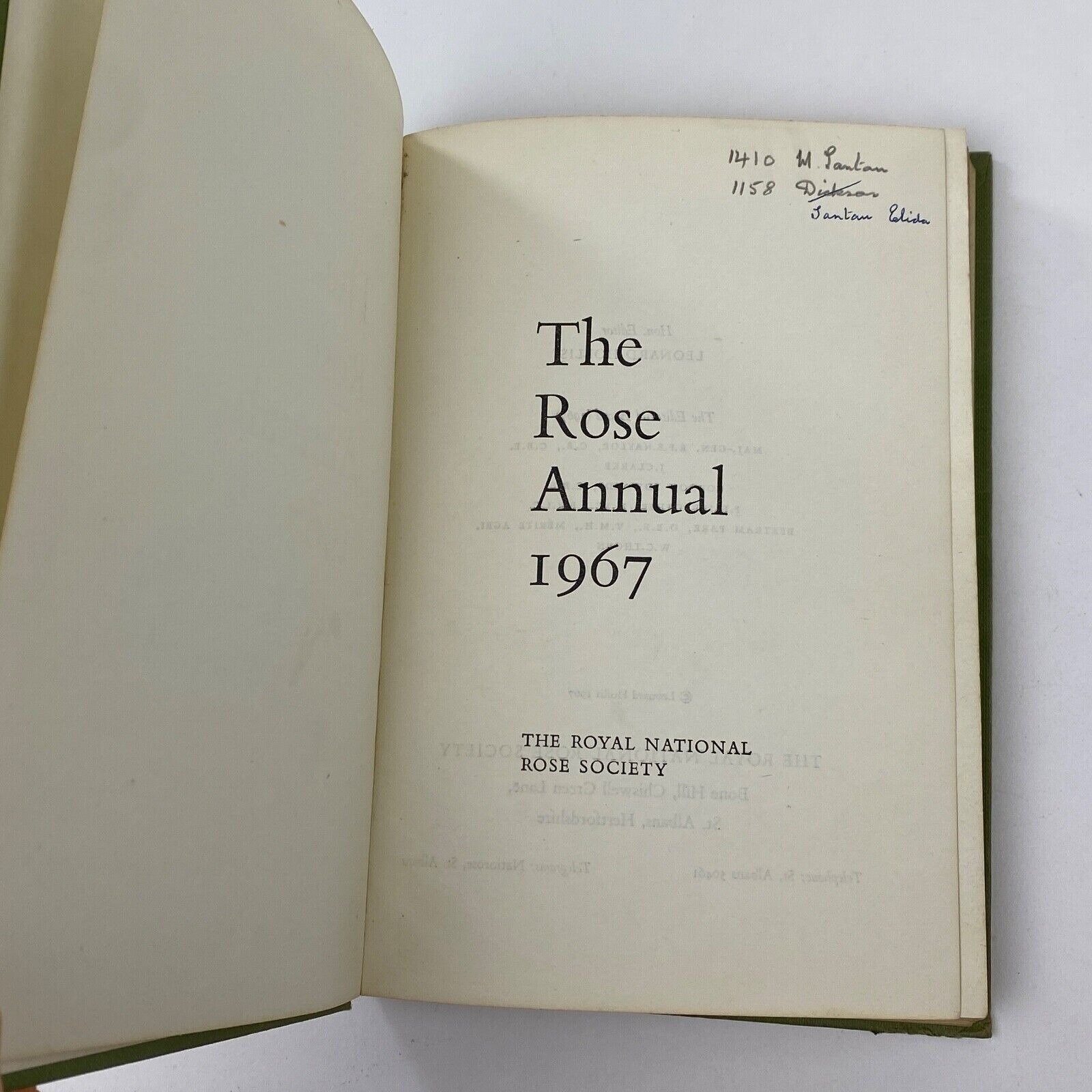 Lot of 2 The Rose Annual Books 1967 and 1968 Royal National Rose Society