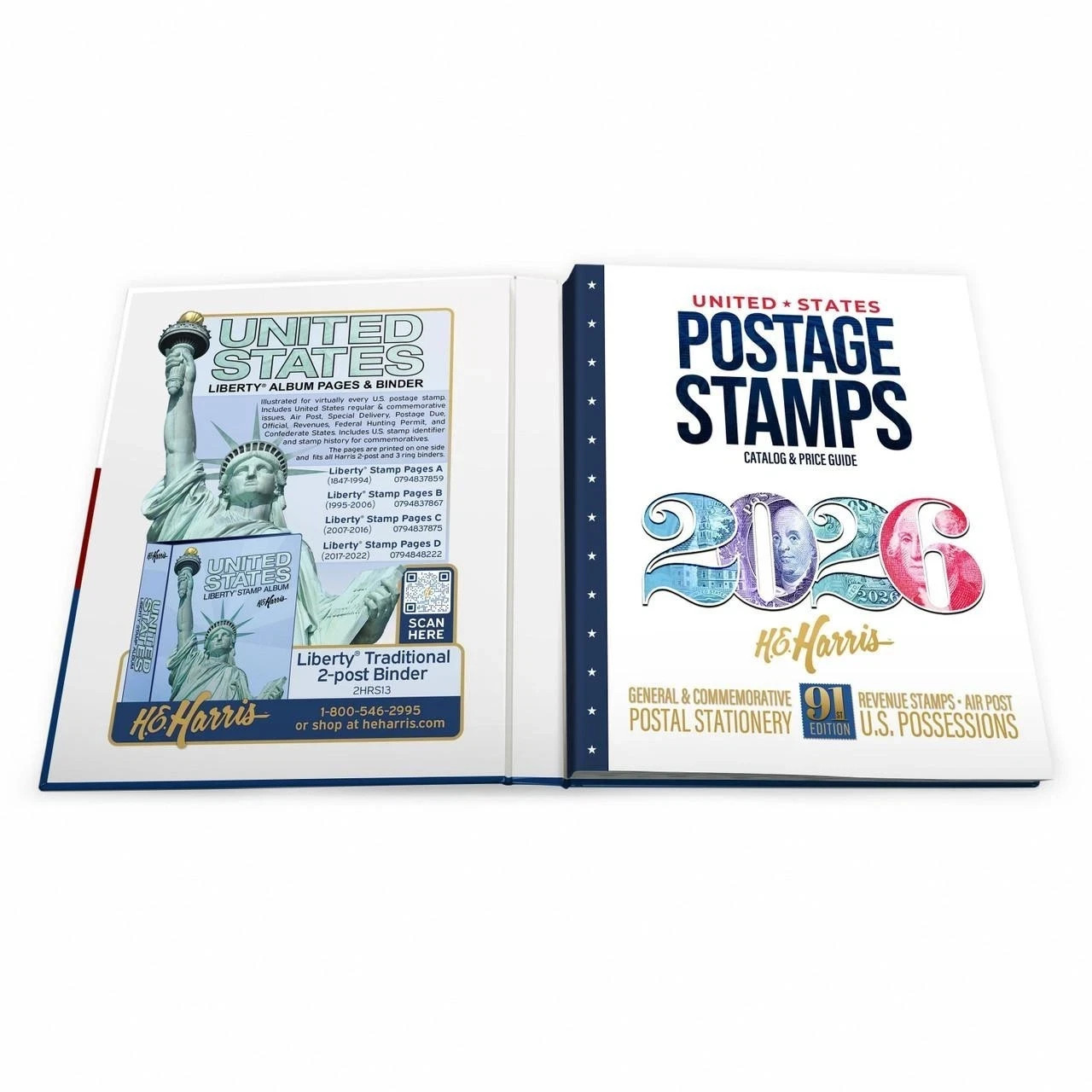 2026 US Postage Stamp Catalog Price List New Harris Collector Guide Book