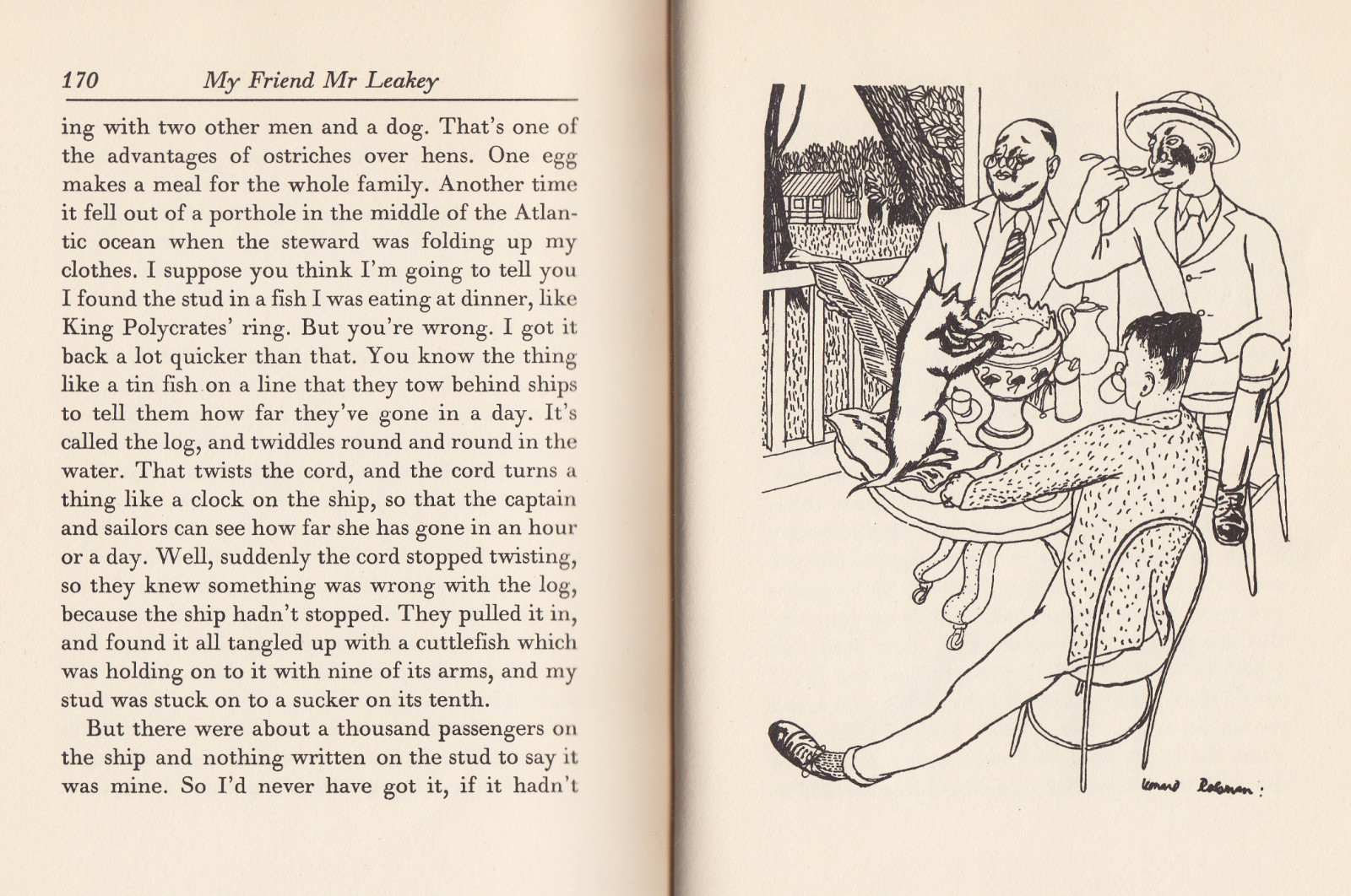 MY FRIEND MR LEAKEY (1938) JBS HALDANE, LH ROSOMAN ILLUS. 1ST HARPER EDITION