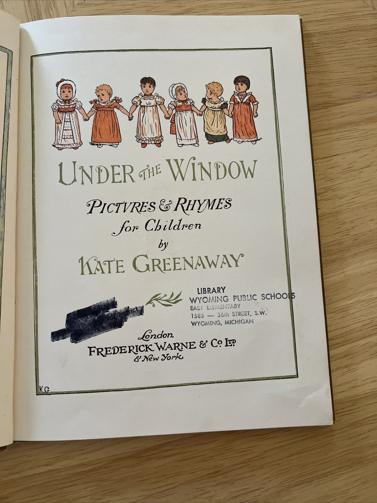 Under The Window Kate Greenaway Ex Lib Printed In Great Britain Frederick Warne