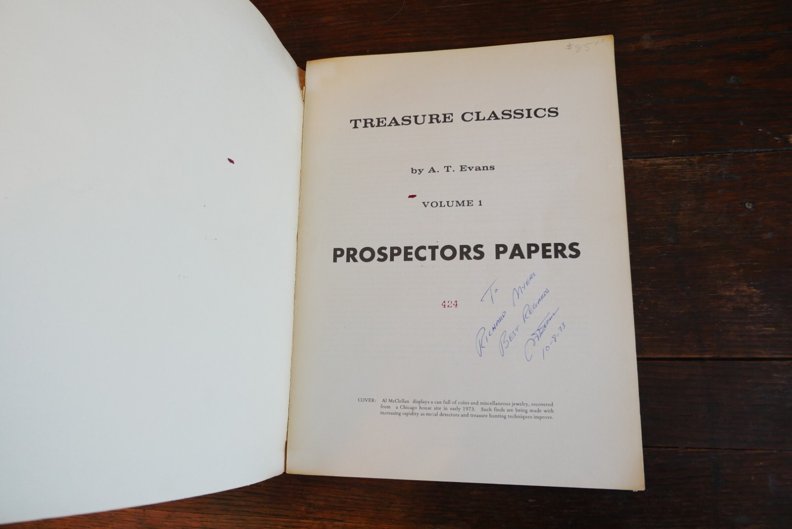 Treasure Classics Volume One: Prospectors Papers Eureka Press 1973