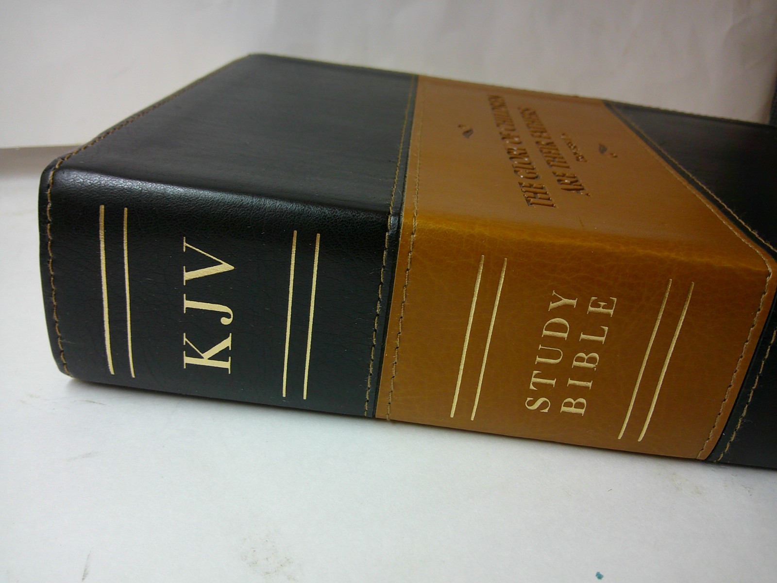 BEAUTIFUL KJV STUDY BIBLE BONDED LEATHER 2012 TWO TONE HOLMAN NICE