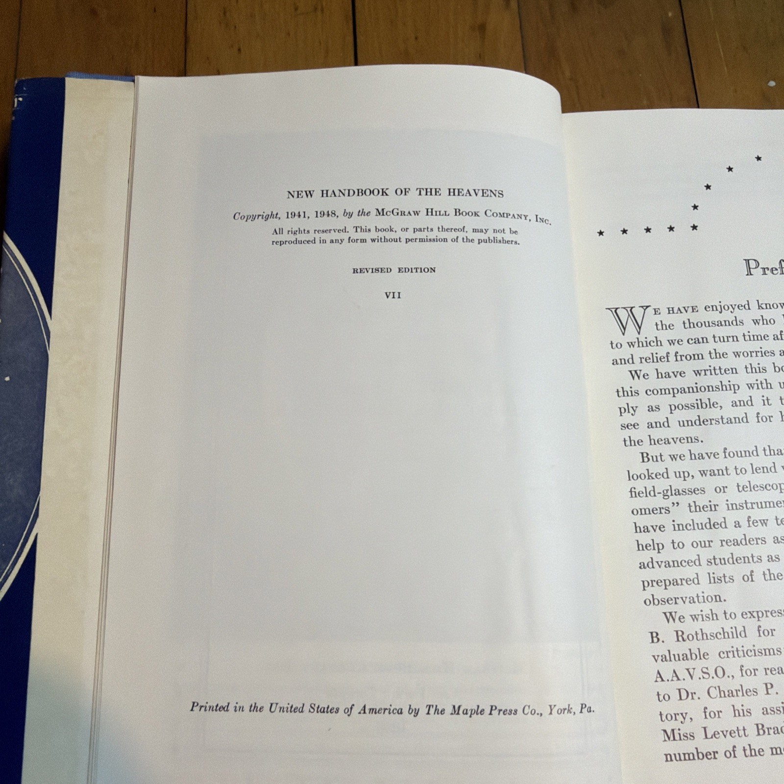 New Handbook of the Heavens 1956 Revised HC DJ Vintage Astronomy