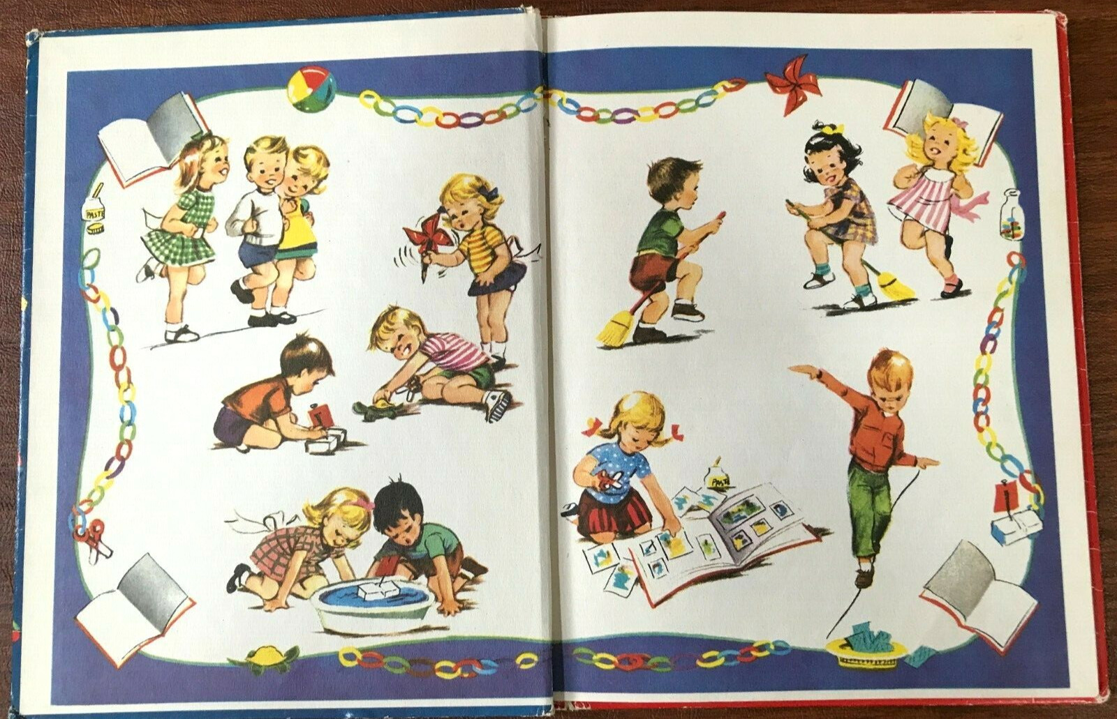 THE BUSY BOOK ~ 1st ed. vintage childrens Rand McNally Elf Book ~ Szepelak, 32 p