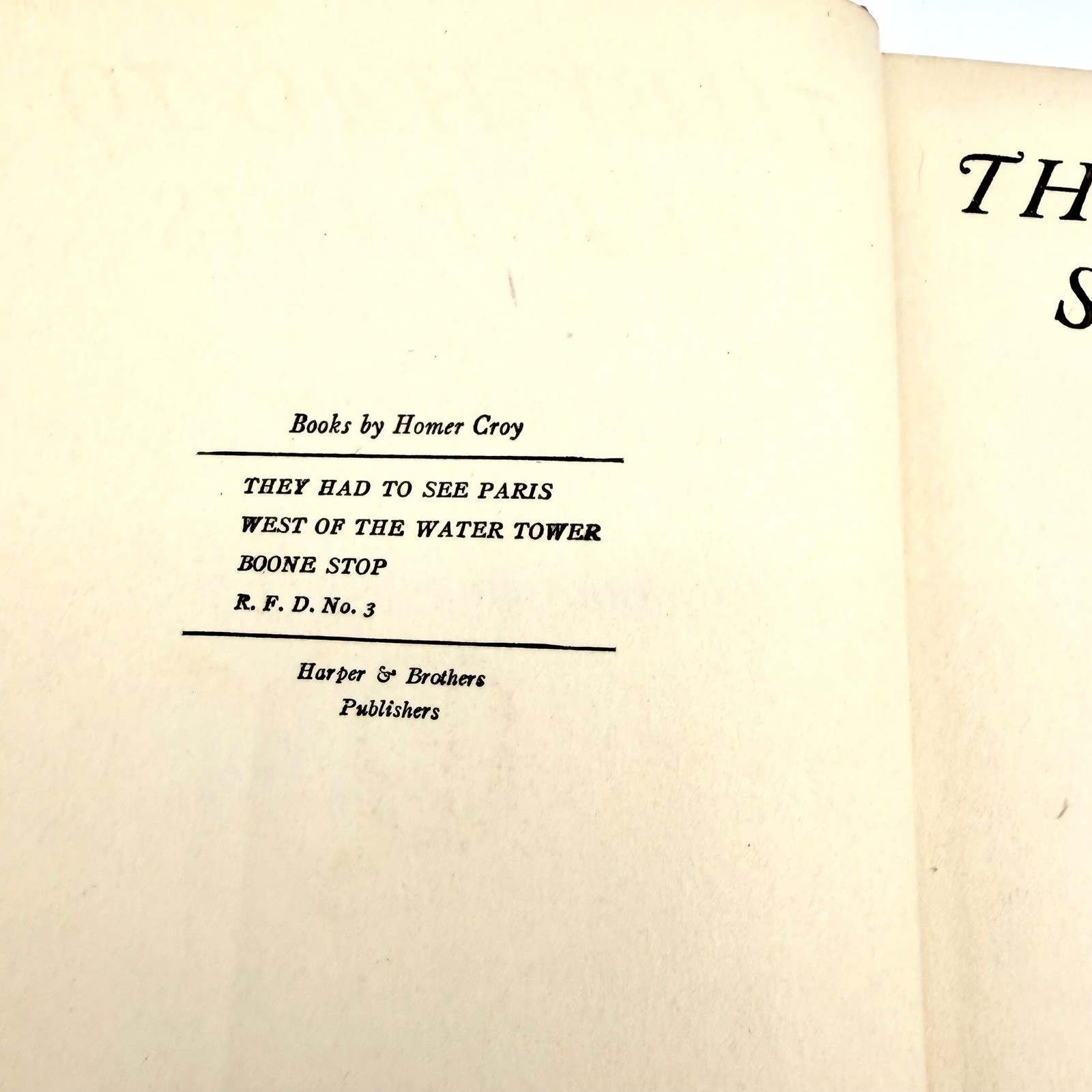 Vintage 1926 They Had to See Paris Homer Croy Hardcover Book Early Printing