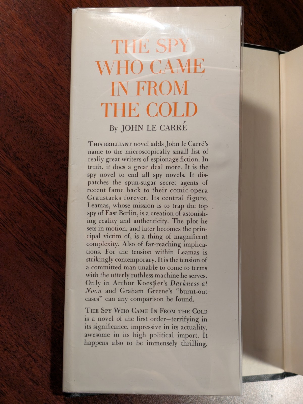 The Spy Who Came In From The Cold John Le Carre 1964 First American Edition HC
