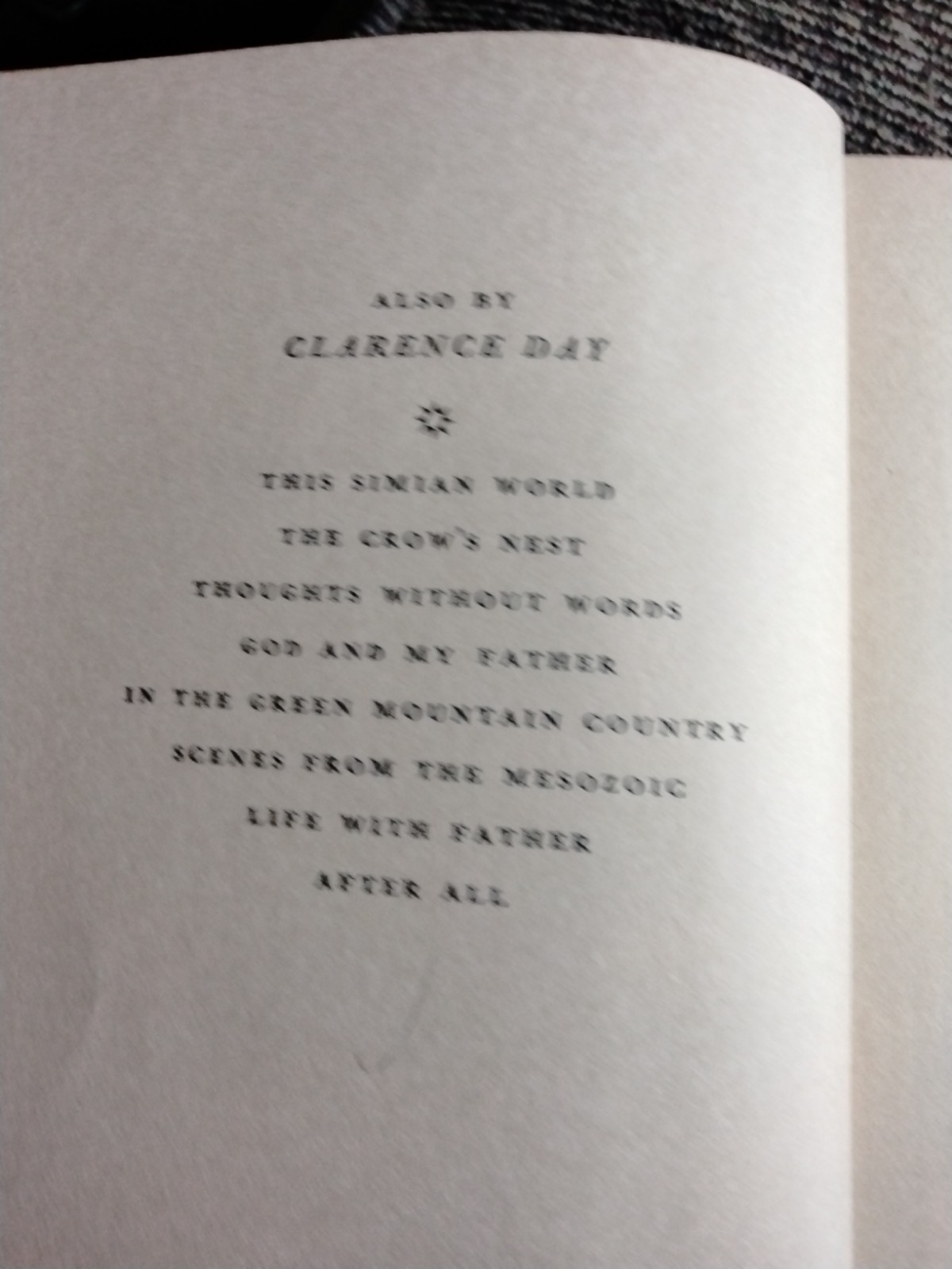 Life with Mother Clarence Day 1st Ed HC Book 1937