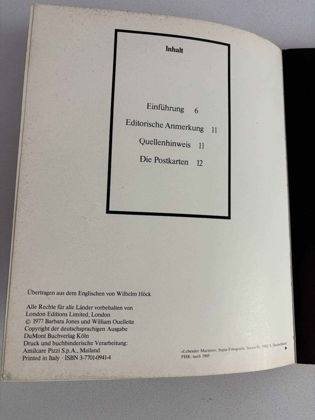 Erotische Postkarten (Erotic Postcards) German Book 1977 Studio Dumont