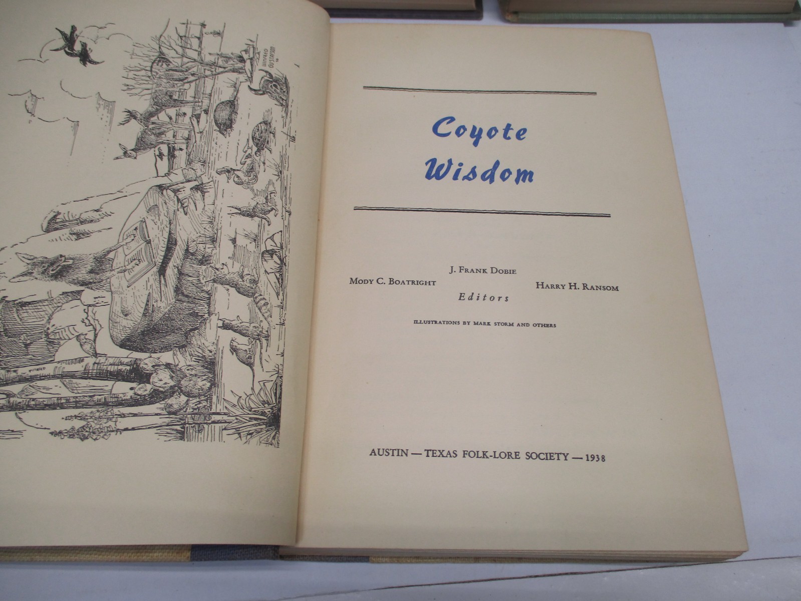 1930’s Lot 5 Straight TEXAS FOLK-LORE SOCIETY J Frank Dobie COYOTE WISDOM CM6062