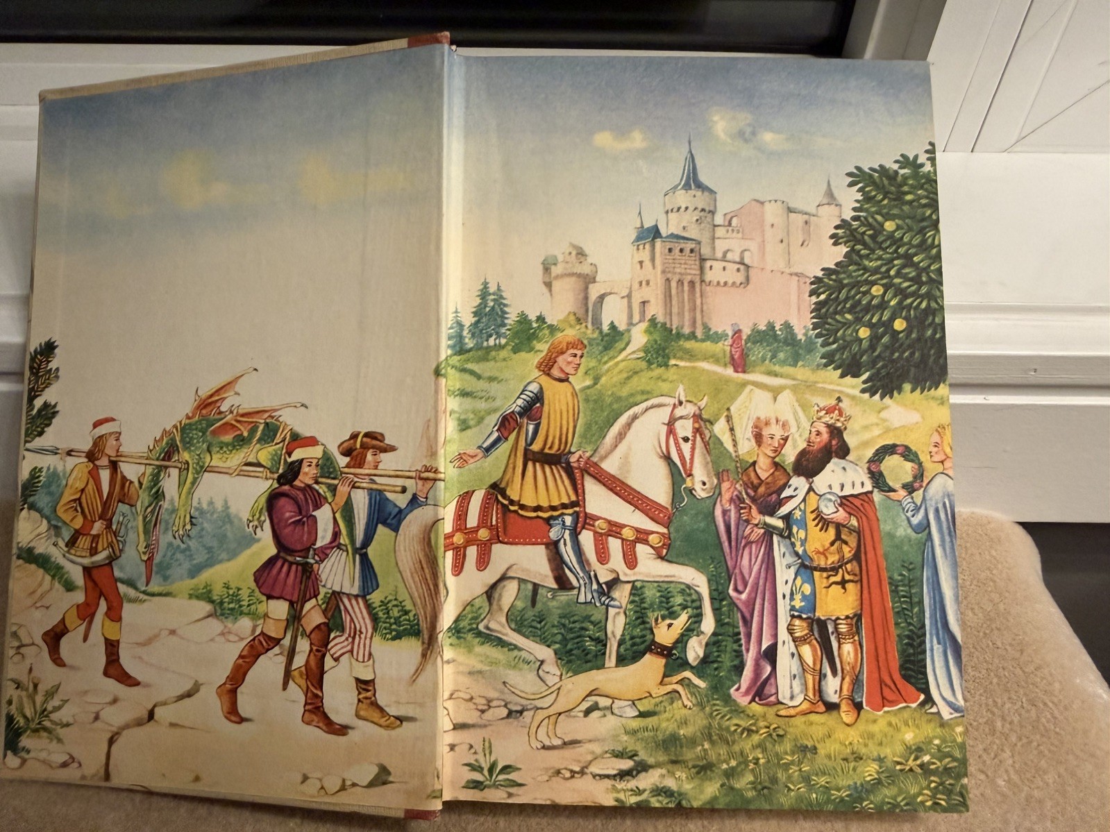 Grimms’ Fairy Tales Vintage HC Book 1945 The Brothers Grimm Illust Jr Library