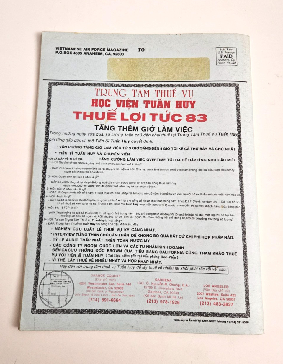 NGUYET SAN KHONG QUAN ARVN RVNAF MAGAZINE SO 15 VNAF 1984 SYMPATHIZER HBO