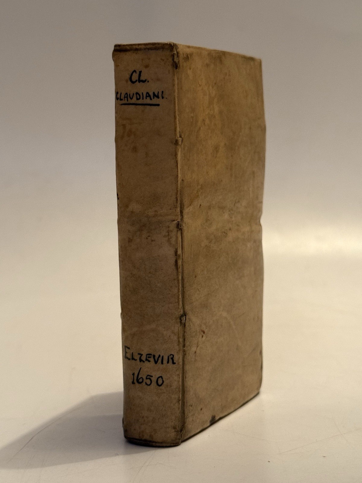 The Works of Claudian 1650 Elzevir Press Vellum Binding STUNNING Copy; Classics