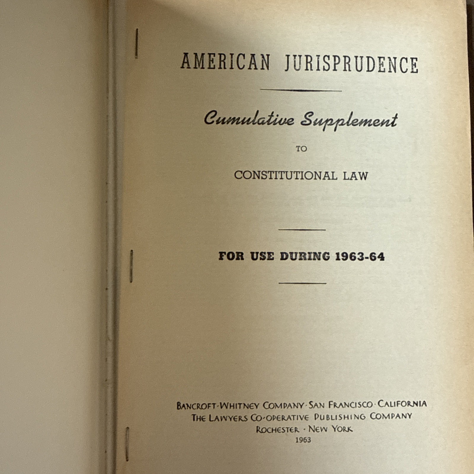American Jurisprudence Reprinted From Volume 11 And 12 Am. JUR