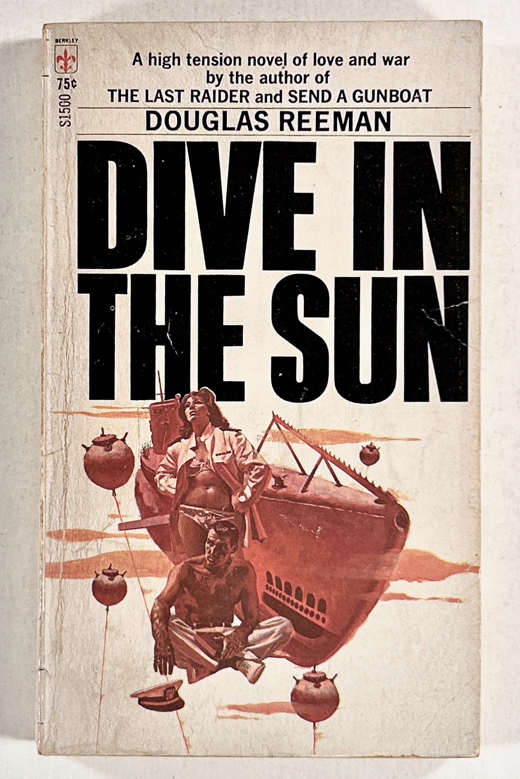 1968 Reeman DIVE IN THE SUN World War II adventure novel BERKLEY PB #S1500