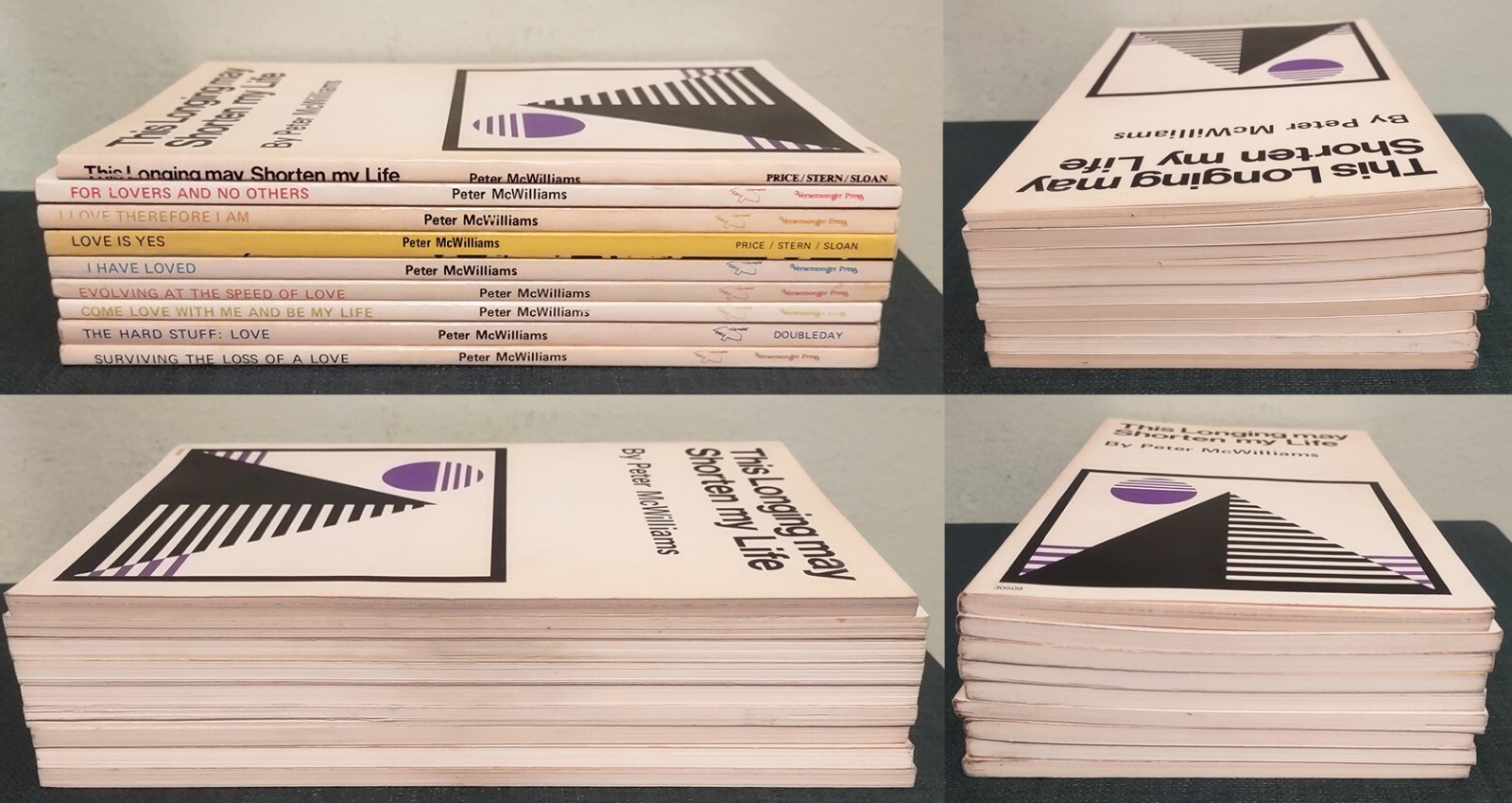 RARE 10 x Peter McWilliams Books Love An Experience Is Yes Hard Stuff Poetry