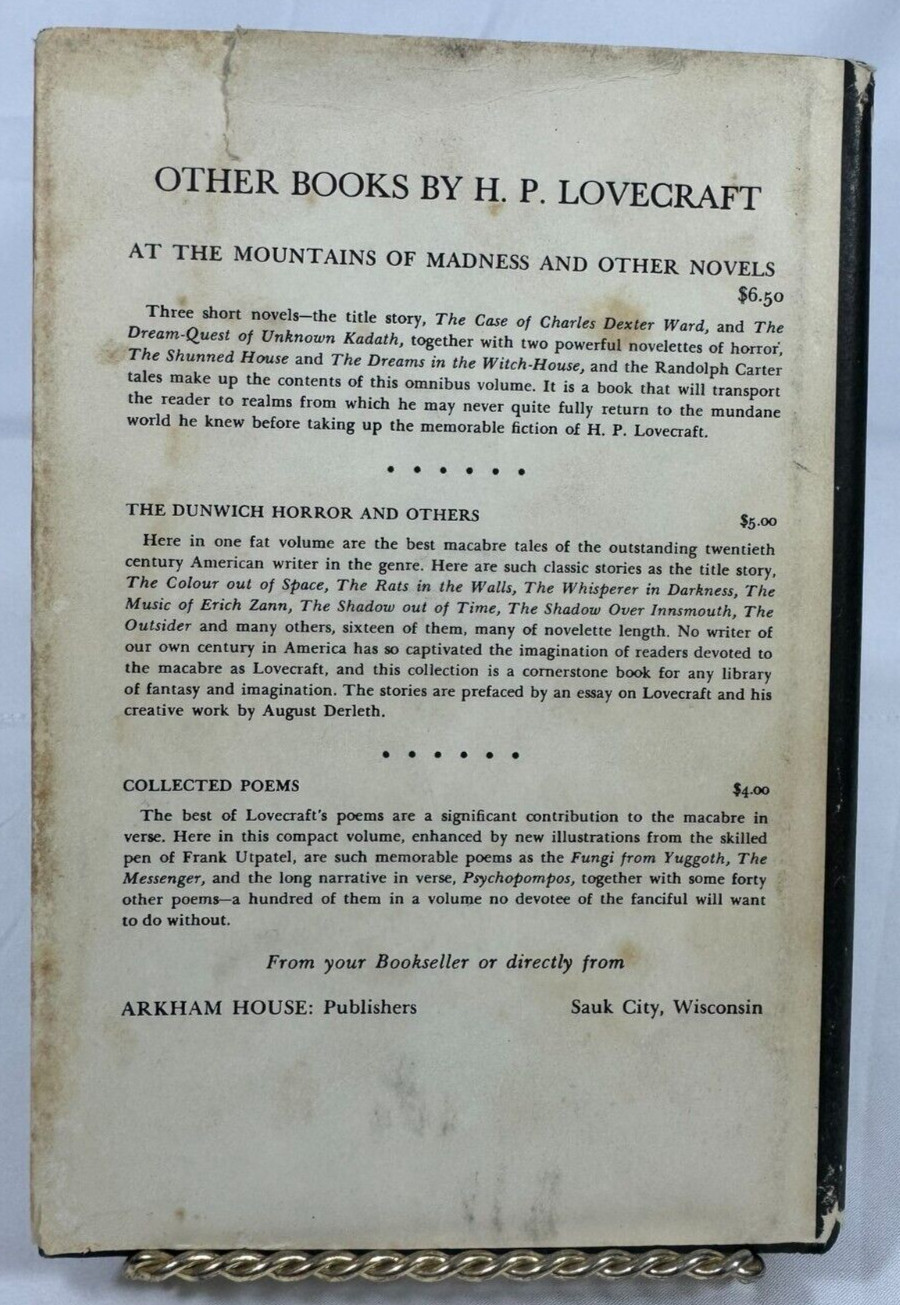 Dagon and Other Macabre Tales by H.P. Lovecraft – 1965 Arkham House, Vintage HC